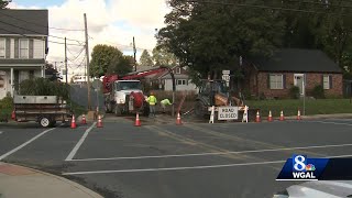 Water main break causes issues in Ephrata [upl. by Darcee924]