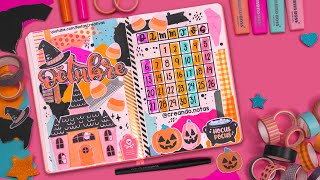 Cómo hacer tu CALENDARIO DE OCTUBRE  bulletjournal halloween octubre october calendar [upl. by Samson344]