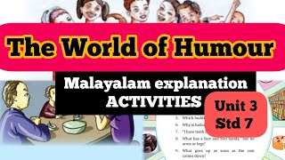 The World of Humour Unit 3 Class 7 EnglishENGLISH MASTER [upl. by Adnohsak]