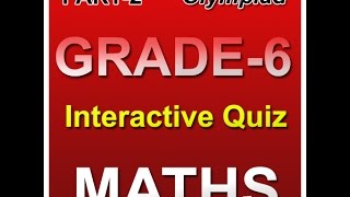 Math Olympiad Grade 6 Interactive Quiz [upl. by Akimahc]