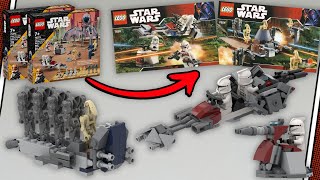 I Remade The ORIGINAL Battle Packs With The NEW 2024 Clone Troopers VS Battle Droid Battle Pack [upl. by Yssac]