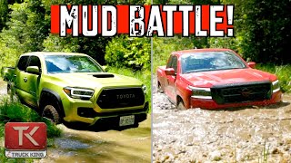 2022 Toyota Tacoma TRD Pro vs Nissan Frontier PRO4X vs Rocks Water amp Mud  Which Truck is Best [upl. by Nreval]