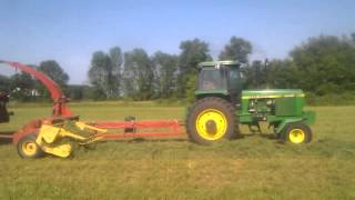 Chopping with John Deere 4440 two merged 15 foot [upl. by Liman]