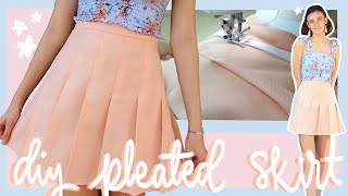 How To Make a Pleated Skirt [upl. by Eilsil314]