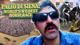 Worlds Wildest Horse Race PALIO DI SIENA [upl. by Demha]