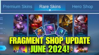 JUNE FRAGMENT SHOP UPDATE WHICH SKINS amp WHICH HEROES✨ [upl. by Essyle]