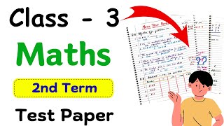 Class 3 Maths Test Paper Class 3 Maths Sample Paper Class 3 Maths Worksheet Grade 3 Math Class 3 [upl. by Zile]