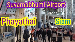 Suvarnabhumi Airport to Phaya Thai Airport Rail Line to Siam BTS [upl. by Ahseik]