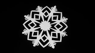 How to Make a Simple and Easy Paper Cutting Snowflake  Design Christmas Window Decoration 804 [upl. by Allmon338]