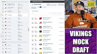 7Round Minnesota Vikings Mock Draft Two Trade Downs Russell Wilson Here For Some Reason [upl. by Nessah]