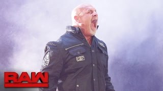 Goldberg emerges in WWE for the first time in 12 years Raw Oct 17 2016 [upl. by Dann]