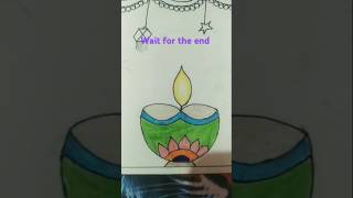 Diwali special Diya 🪔 drawing art viral shorts [upl. by Carlos488]