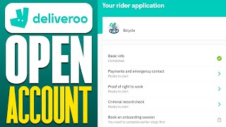 How To Open Deliveroo Rider Account In 2024 [upl. by Lebasiram]