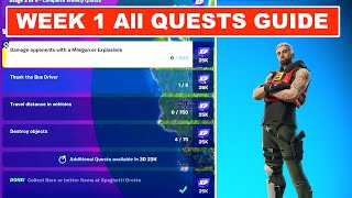 WEEK 1 All QUESTS GUIDE Fortnite Chapter 2 Remix [upl. by Adnotal713]