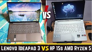 Lenovo Ideapad 3 vs HP 15s AMD Ryzen 5 5500U detail comparison  Amd Ryzen 5  8 GB  512 GB SSD [upl. by Brosine443]