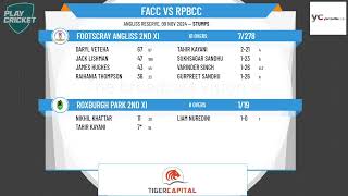 Footscray Angliss 2nd XI v Roxburgh Park 2nd XI [upl. by Lajet]