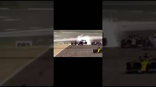 Romain Grosjean’s INSANE fireball crash formula1 [upl. by Ellehsor]