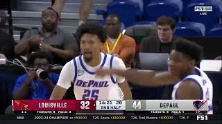 DePaul Mens Basketball vs Louisville Game Highlights [upl. by Burt]