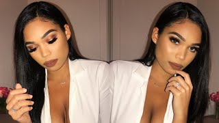 DERMABLEND ILLUMINATING BANANA SETTING POWDER FALL MAKEUP TUTORIAL Briana Monique [upl. by Ahsiuqal]