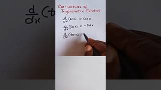 Derivatives of Trigonometric functions shorts [upl. by Liakim]