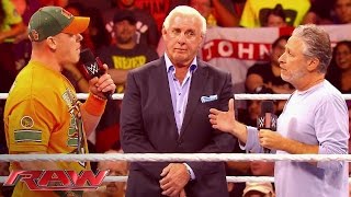 John Cena and Ric Flair confront Jon Stewart on Raw [upl. by Aicilaanna]