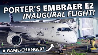 I Flew Porters INAUGURAL Embraer E2 Flight [upl. by Trebleda]