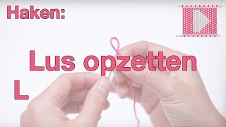 Lus opzetten linkshandig  Leren Haken en Breien [upl. by Karoly]