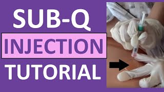 How to Give a Subq Subcutaneous Injection Shot [upl. by Guglielmo]