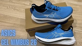 Asics Gel Nimbus 26 WaterscapeBlackBlue Men  UNBOXING [upl. by Nimrak]