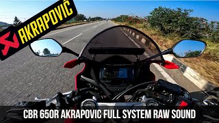 CBR 650R Akrapovic Pure Riding Sound [upl. by Ative]