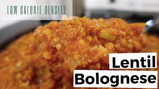 Lentil Bolognese  Plant Based  LOW CALORIE DENSITY RECPIE [upl. by Saree249]