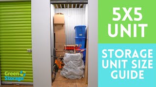 Storage Unit Size Guide 5x5 Unit  How to Pack Your Storage Unit  Green Storage Canada [upl. by Arnulfo]