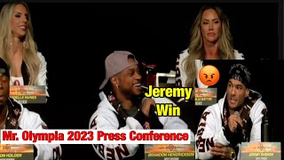 MrOlympia 2023 Press Conference 😡  Angry Jeremy Buendia  Mr Olympia 2023 [upl. by Amikahs]