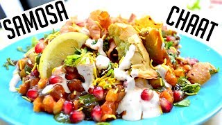 How to make Samosa Chaat Recipe  Indian Cooking Recipes  Cook with Anisa [upl. by Ahsiekin]