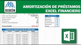 Amortización de Préstamos  Excel Financiero Parte 2 [upl. by Winther]