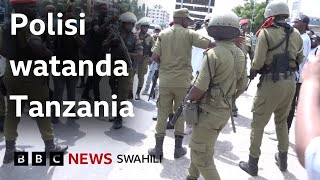 Polisi watanda Tanzania Maandamano ya CHADEMA [upl. by Namor]