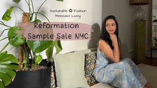 Reformation Sample Sale NYC sustainable clothing brand living minimalist [upl. by Izawa]