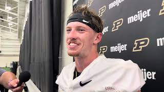 Dillon Thieneman after day one of Purdue fall camp [upl. by Schweiker]