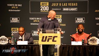 JON JONES VS DANIEL CORMIER 2 FULL PRESS CONFERENCE amp FACE OFF VIDEO UFC 200 [upl. by Alehtse]