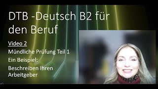 DTB Beschreiben Sie einen Arbeitgeber Thema 1 Video 2 [upl. by Robet]