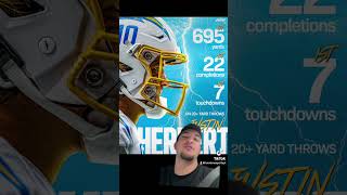 Justin Herbert loves deep balls trending nfl justinherbert chargers nflnews fantasyfootball [upl. by Eciral680]