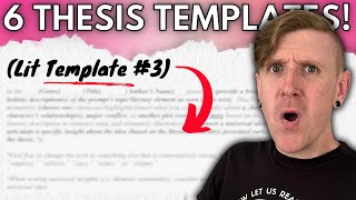 6 TEMPLATES Writing STRONG Thesis Statements for Literary Arguments  AP Lit Question 3 [upl. by Lietman]