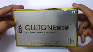 English Review of Glutone 1000 Skin Glow amp Radiance Tablets  ClickOnCare [upl. by Melli]