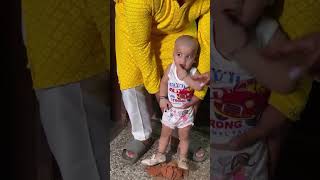 Kids mundan ceremony mundan mundanceremony yt ytshorts ruchimehra8506 kids son viralreels [upl. by Otreblon712]