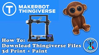 How to Download and 3D Print Files from Thingiverseand Paint Them [upl. by Daberath814]