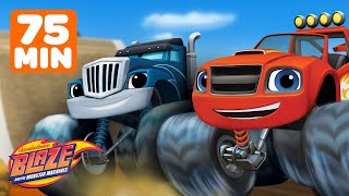 Blaze and the Monster Machines Ultimate RACES 🚗💨  75 Minutes  Blaze and the Monster Machines [upl. by Maye721]