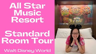 Disneys All Star Music Resort  Standard Room  Tour and Review [upl. by Duquette]