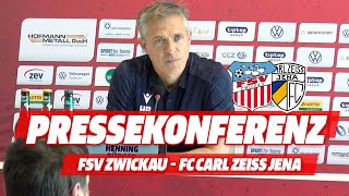 FSV TV  Pressekonferenz  FSV Zwickau  FC Carl Zeiss Jena 12 01 [upl. by Eidob178]