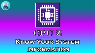 CPU Z  Know Your System Information  Tamil [upl. by Ahtnama]