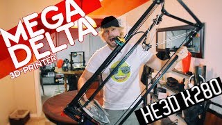 ✔ MEGA DELTA 3D PRINTER  HE3D K280 Unbox amp Build [upl. by Akem]